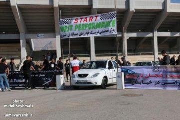مسابقات چندجانبه اتومبیلرانی اسلالوم (مهارت های فردی ) در کرمانشاه برگزار شد