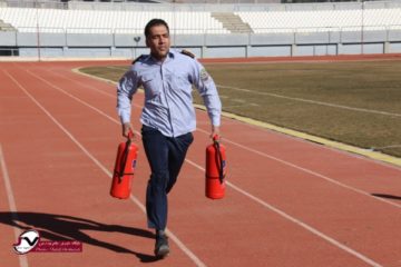 برگزاری مسابقات عملیاتی ورزشی پرسنل سازمان آتش نشانی در کرمانشاه