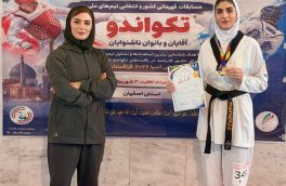 قهرمانی دوباره شبنم یاری در وزن ۶۷- کیلوگرم/ تکواندوکار کرمانشاهی در مسیر تیم ملی